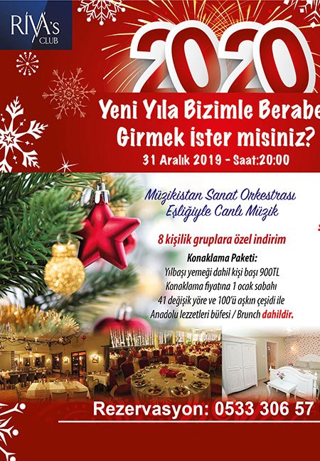 Riva’s Club Butik Otel Yılbaşı Programı 2020