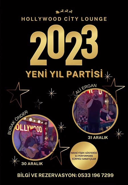 Hollywood City Lounge Üsküdar 2023 Yılbaşı Programı